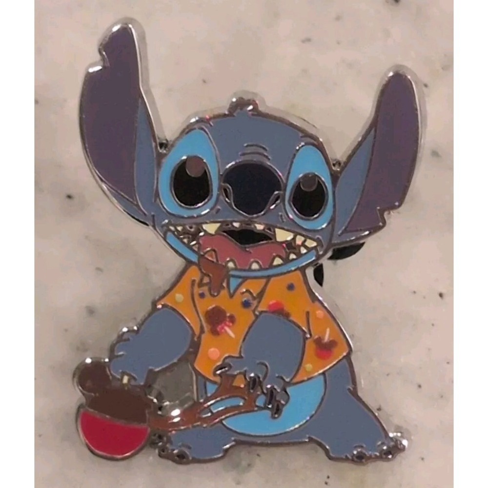Stitch Attacks Snacks Mystery Pack Disney Pin  - Caramel Apple